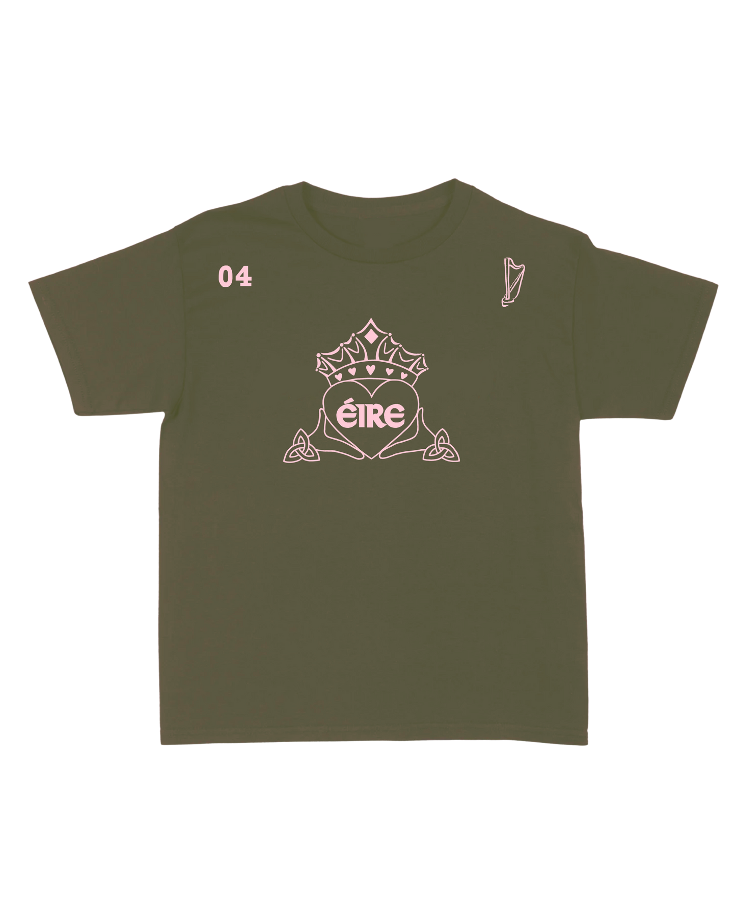 Celtic Claddagh in Military Green