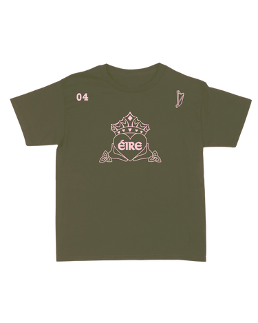 Celtic Claddagh in Military Green