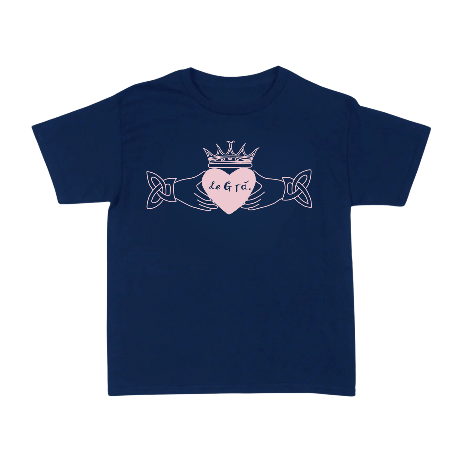 Le Grá Boxy Baby Tee in Navy