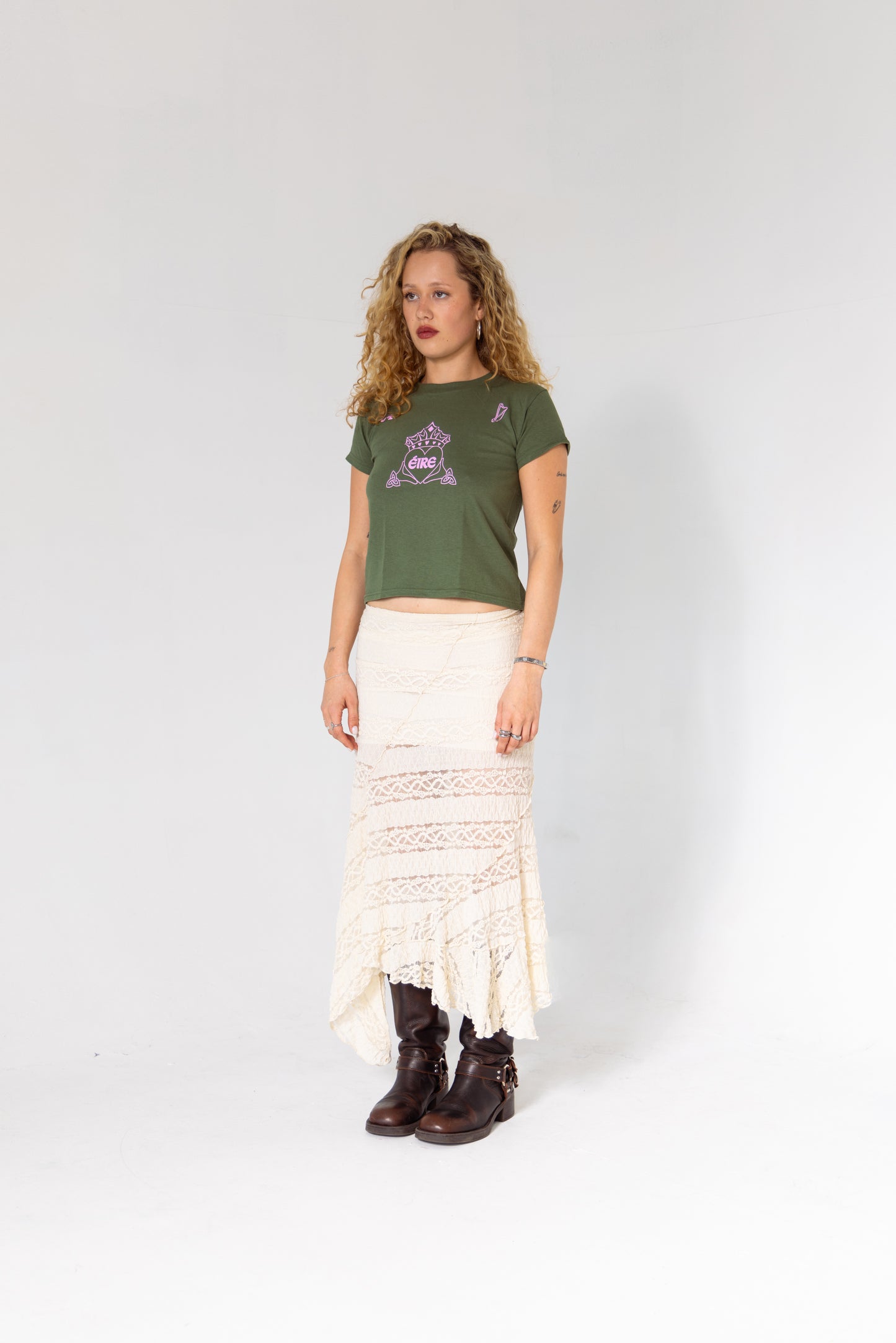 Celtic Claddagh Jersey in Military Green