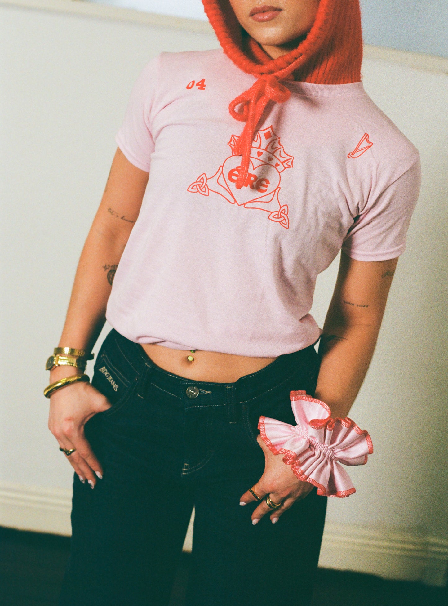 Celtic Claddagh Jersey in Baby Pink