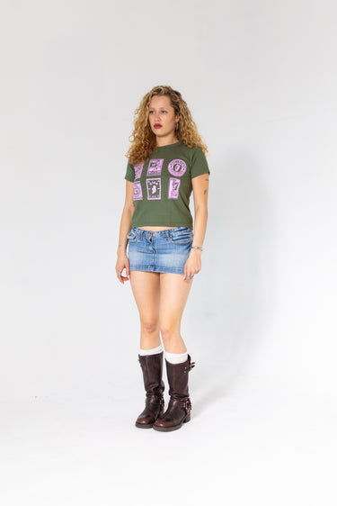 Vintage Stamp in Military Green