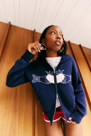 Navy Claddagh Knit
