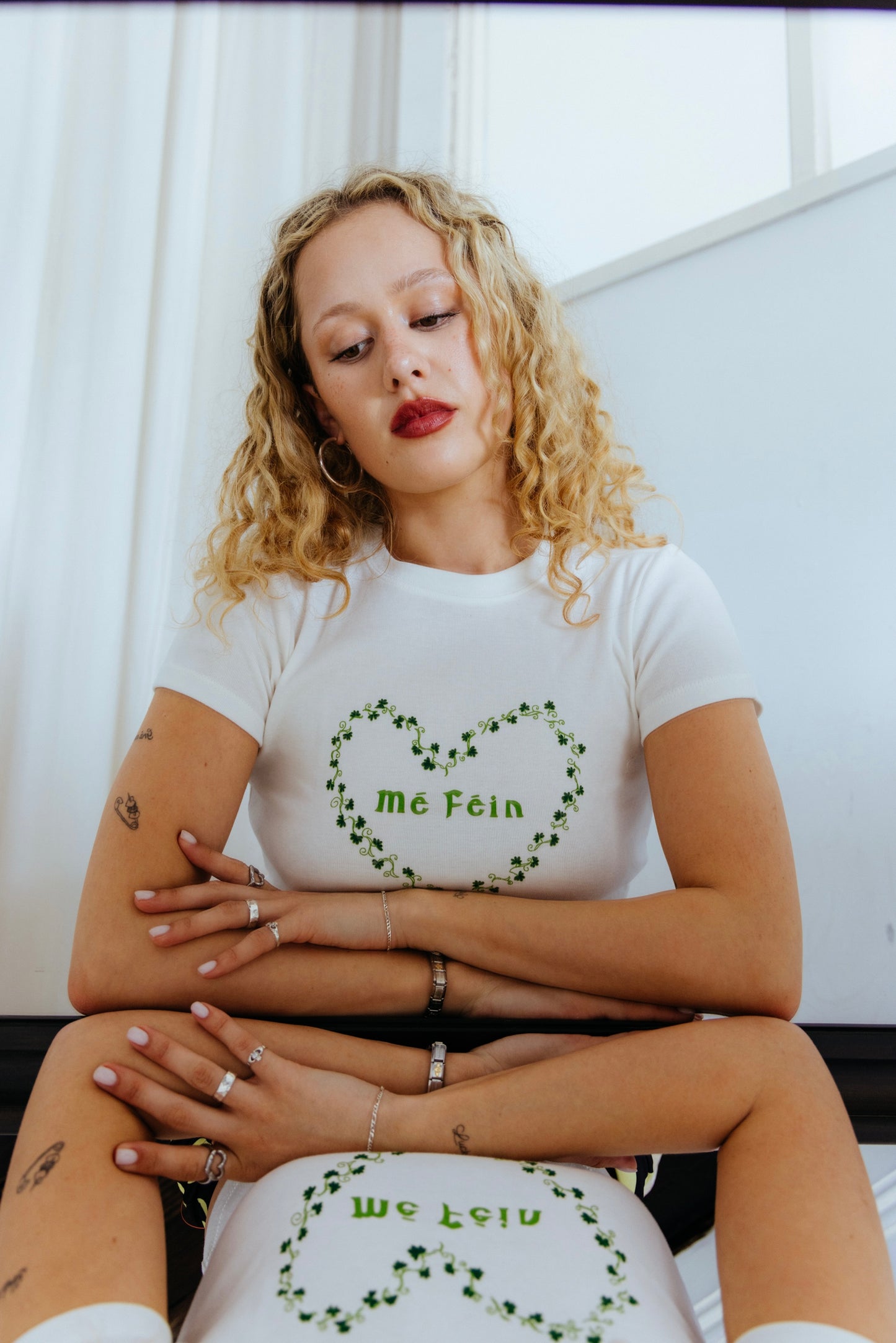 Mé Féin Baby Tee in White