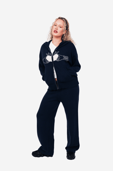 Navy Claddagh Knit Cardigan