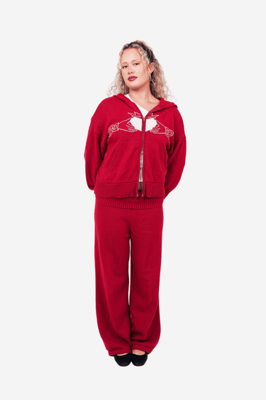 Red Claddagh Knit Cardigan