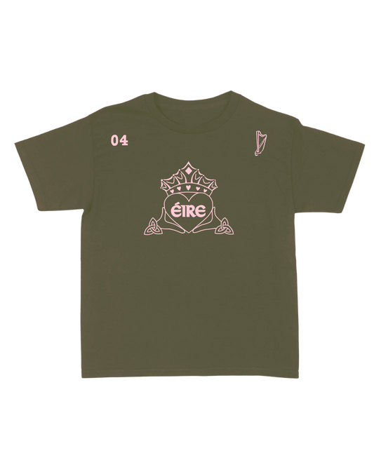 Celtic Claddagh in Military Green