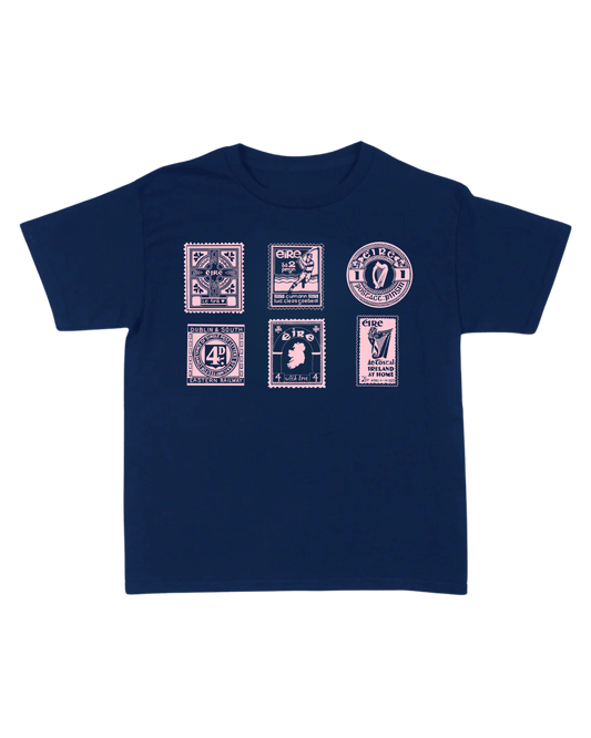 Vintage Stamp in Navy