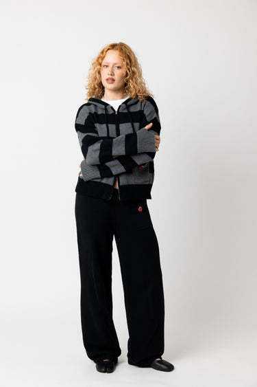 Camilla Knit in Black & Grey