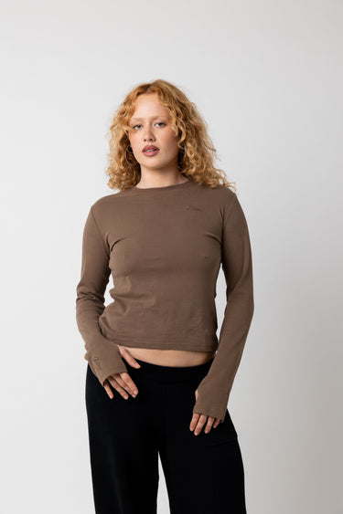 Rhea Long Sleeve in Chocolate
