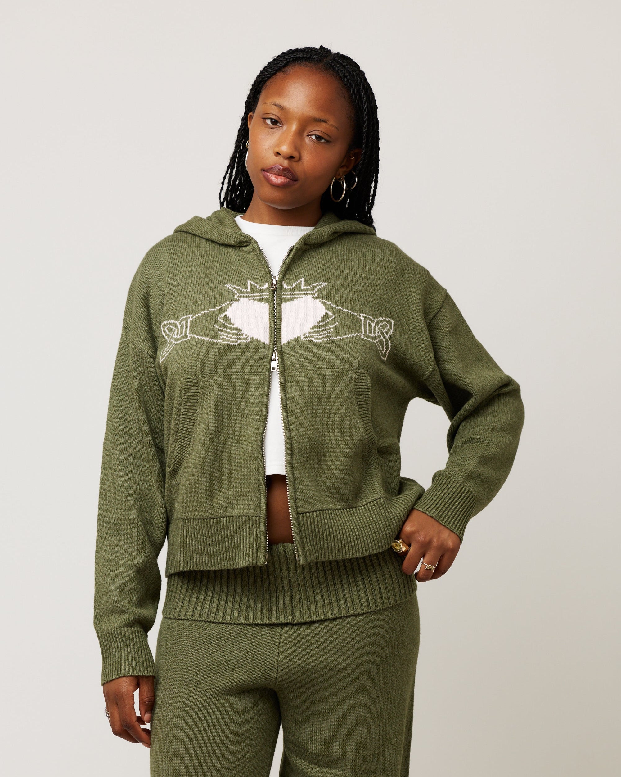 Green Claddagh Knit Cardigan – DITSY BITS LIMITED