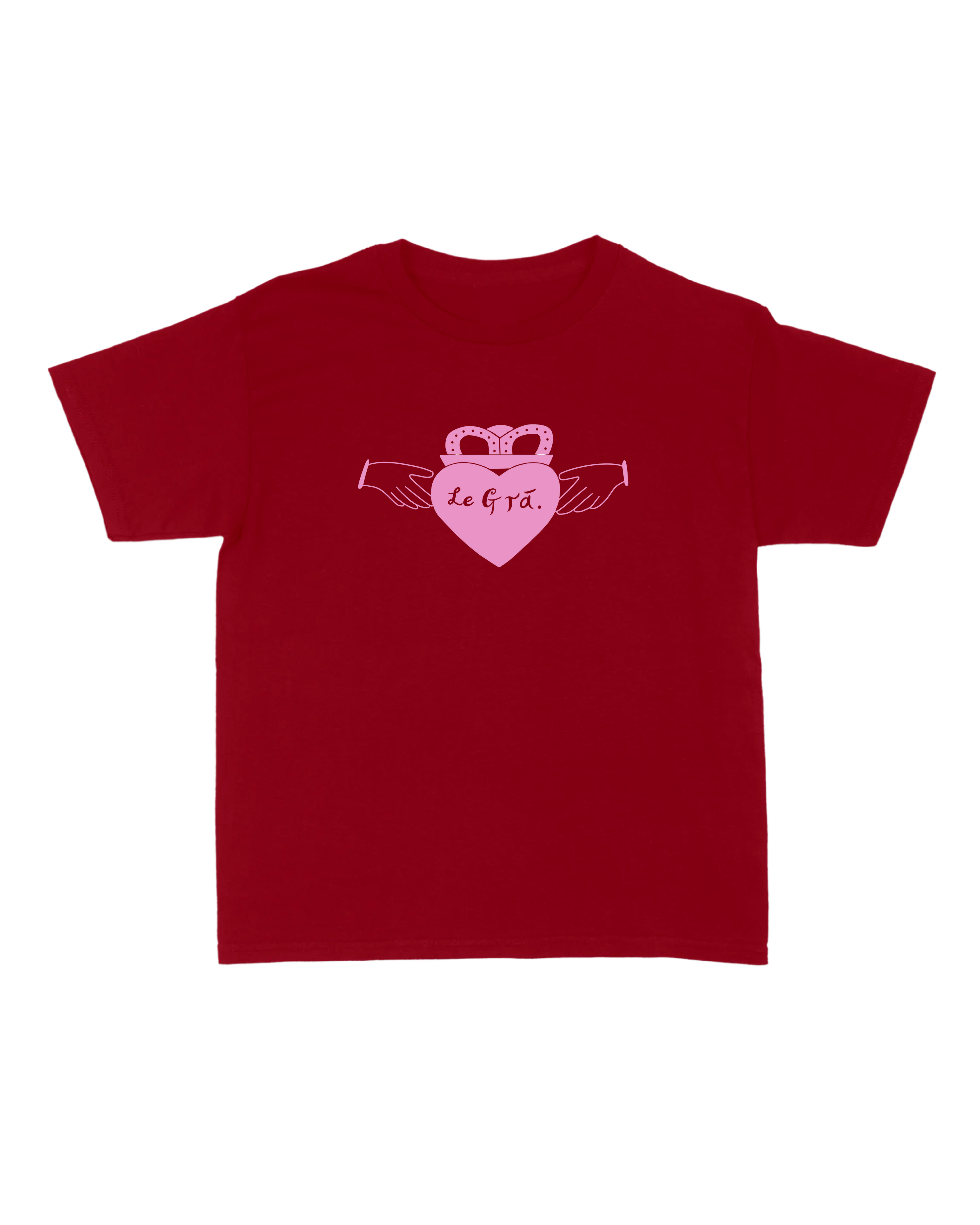 Le Grá Red Boxy Baby Tee