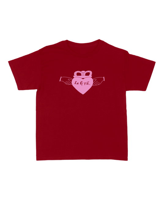 Le Grá Red Boxy Baby Tee