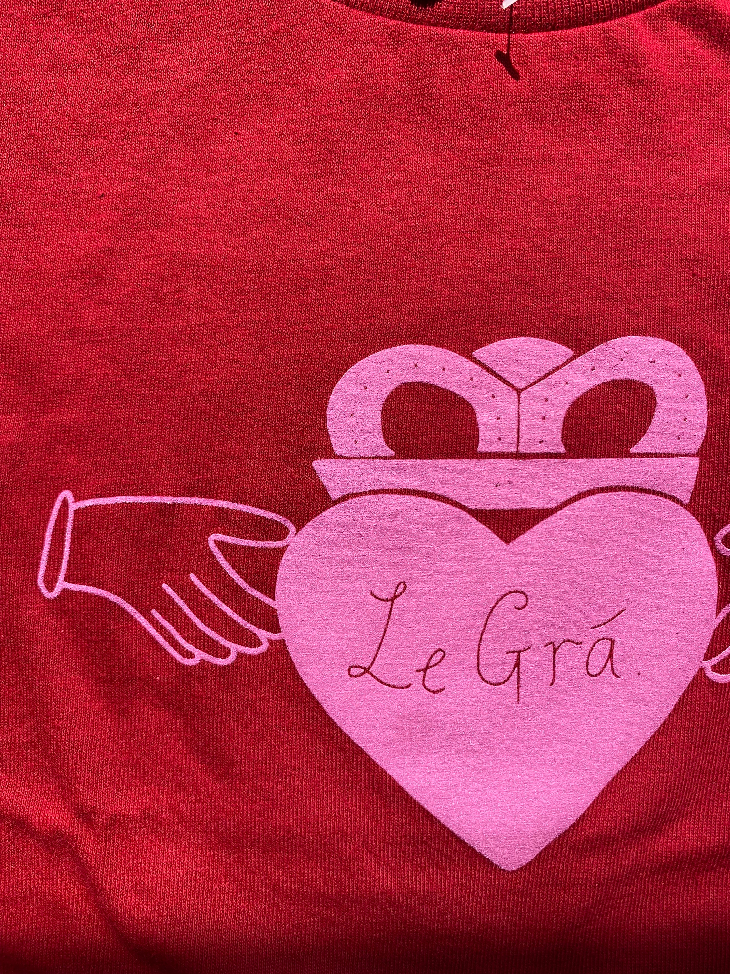 Le Grá Red Boxy Baby Tee