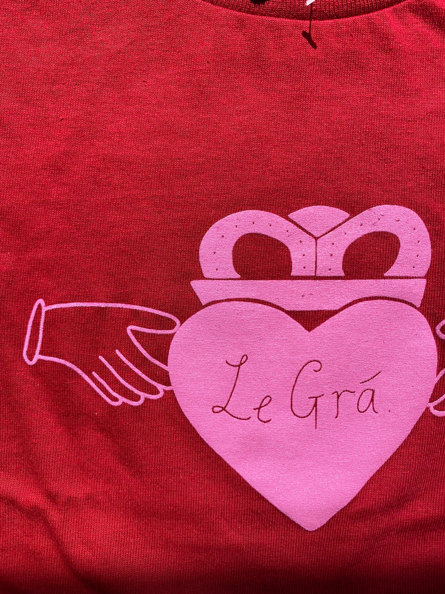 Le Grá Red Boxy Baby Tee