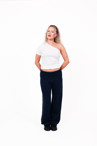 Navy Knit Pants