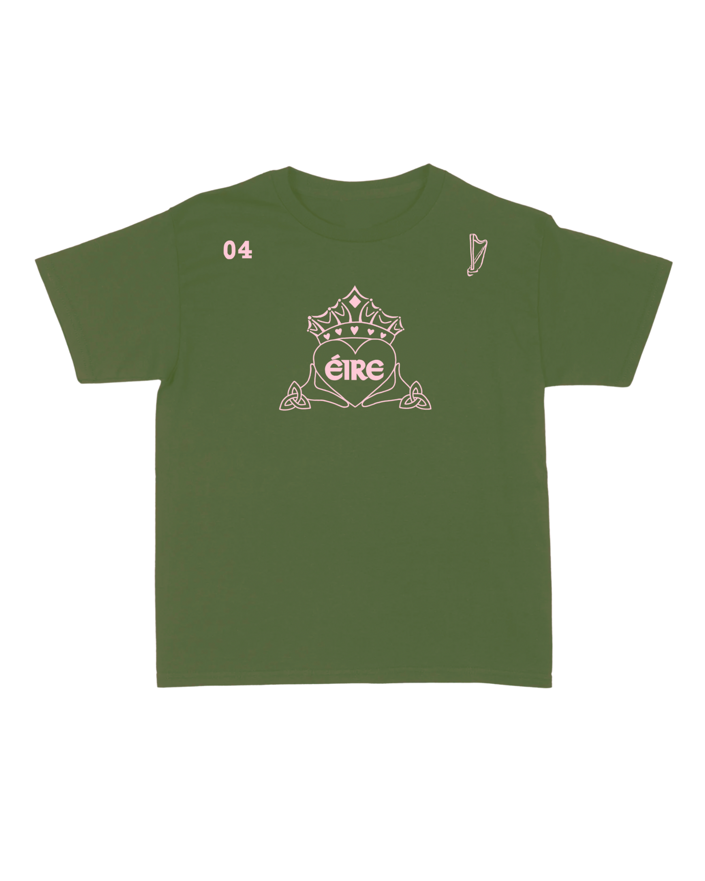 Celtic Claddagh Jersey in Military Green