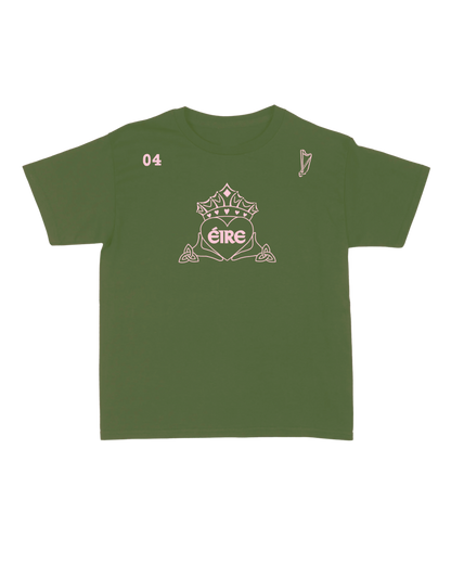 Celtic Claddagh Jersey in Military Green