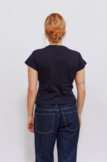 Le Grá Baby Tee Navy