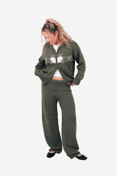 Green Claddagh Knit Cardigan