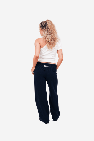 Navy Knit Pants